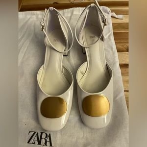 Zara Embelished Block Heel Shoes